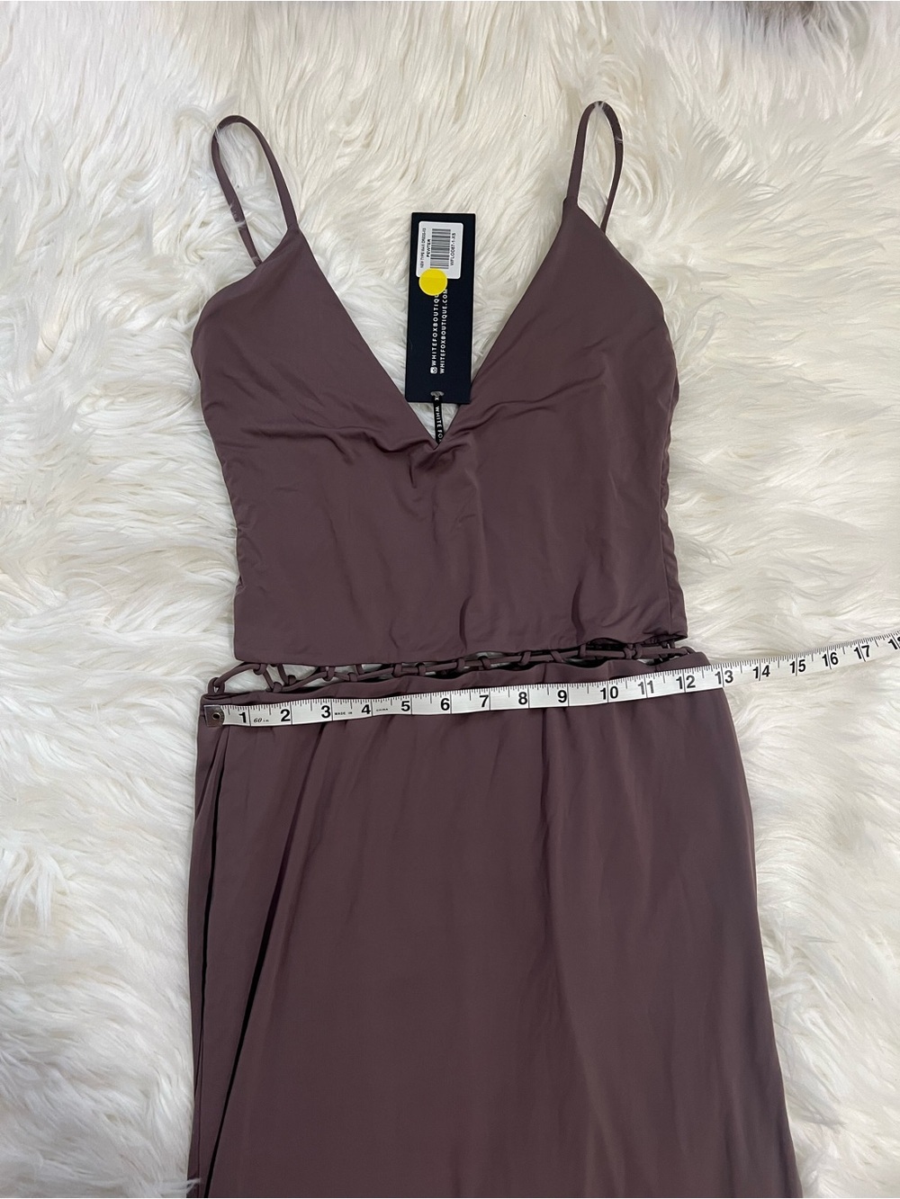 White Fox Boutique Spaghetti-Strap Maxi Dress in Color Pewter - Picture 3 of 8